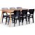 Alborg spisebord 180x90 cm med 6 Borgholm stoler