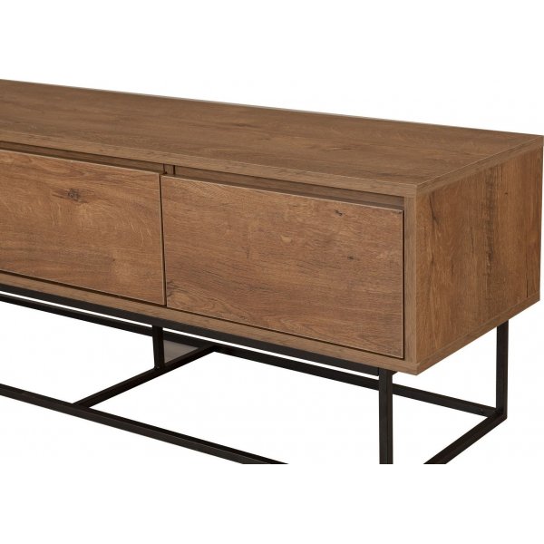 Milo mediebenk, 140 cm - Valntt/svart