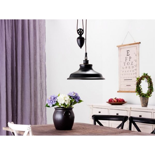 New Haven taklampe - Svart