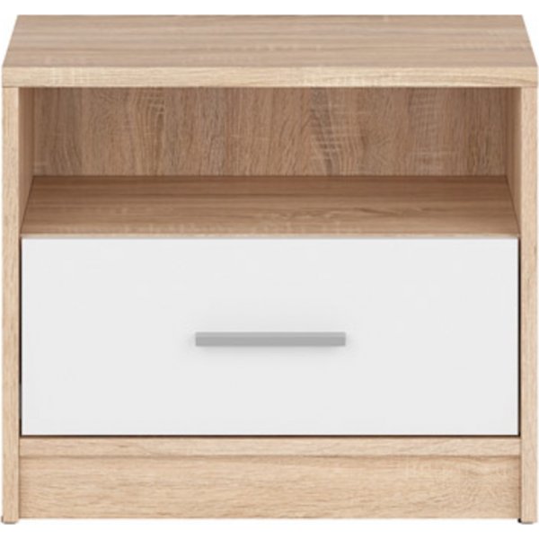 Nepo Plus nattbord - Lys eik/hvit Nepo Plus nattbord - Lys eik/hvit