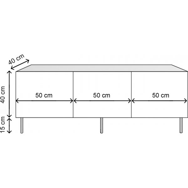 Sensor TV-stativ - Eik/hvit
