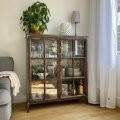 Kundebilde Industry Vitrineskap i metall lav modell - Tre / Metall / Glass