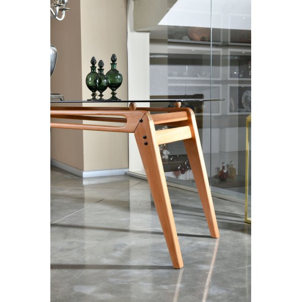 Palace spisebord 160 cm - Eik/glass