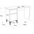 Aristo skrivebord 120x44,5 cm - Brun/antrasitt