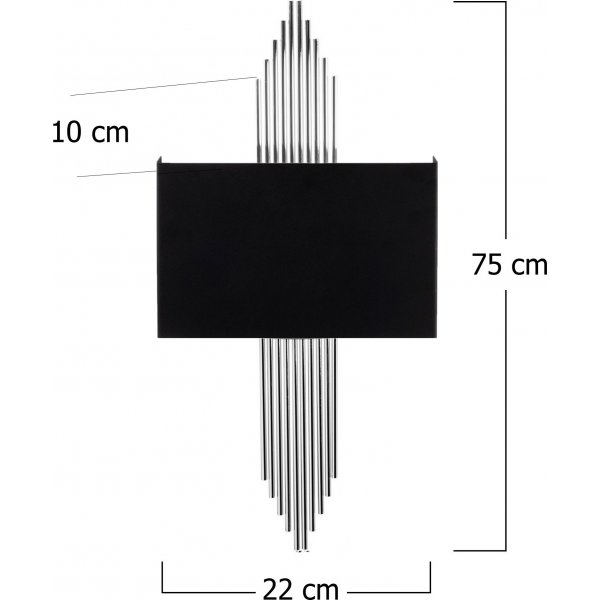 Harmonisk vegglampe - Sort/gull