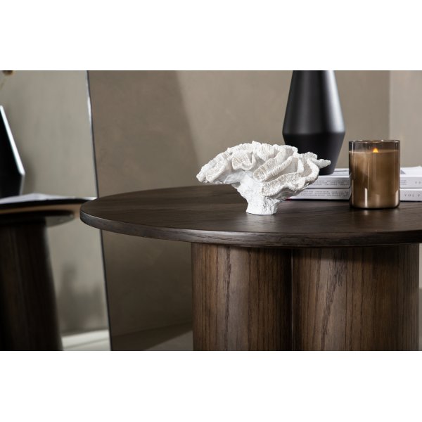 Salongbord Ø80 cm semsket skinn - Olivia Salongbord Ø80 cm semsket skinn - Olivia