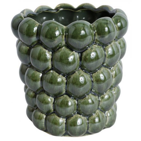 Krukke Big Bouble H16 cm - Grnn (Glans)