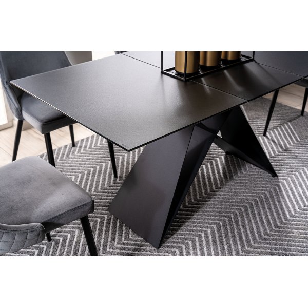 Westin spisebord, 120-160 cm - Svart