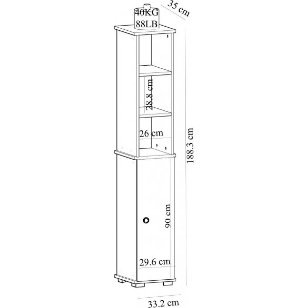 Niles skap - Hvit Niles skap - Hvit