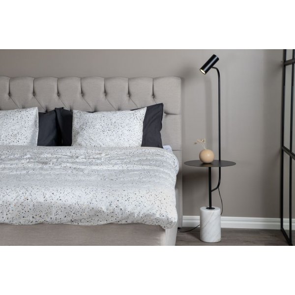 Malsta bordlampe - Hvit marmor / svart