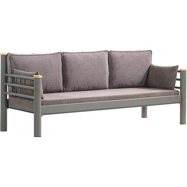 Kappis 3-seters utesofa - Brun