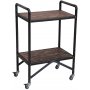 Factory Drink & serveringsvogn - Vintage brun / Metall