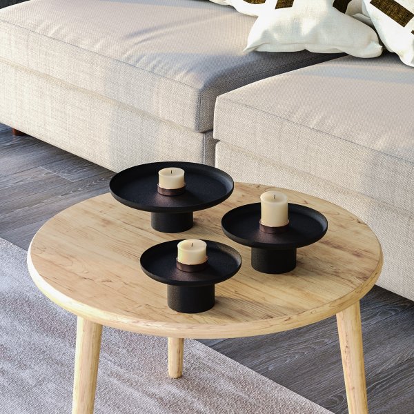 Nisiros dekorativt fat - Svart Nisiros dekorativt fat - Svart