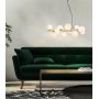 Taklampe Molekyl - Matt messing / opalhvit