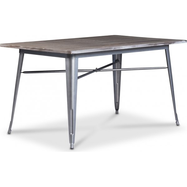 Industry cayote spisebord - Brstet metall / Tre + Flekkfjerner for mbler