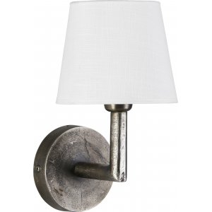 Columbus Mia Lin vegglampe - Rustikk Slv/hvit - 30 cm