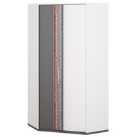 Jacklyn hjørnegarderobe - Hvit/graphite Jacklyn hjørnegarderobe - Hvit/graphite