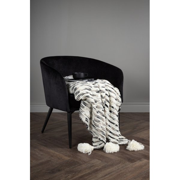 Mickel pledd, 130x170 cm - Grå/hvit Mickel pledd, 130x170 cm - Grå/hvit