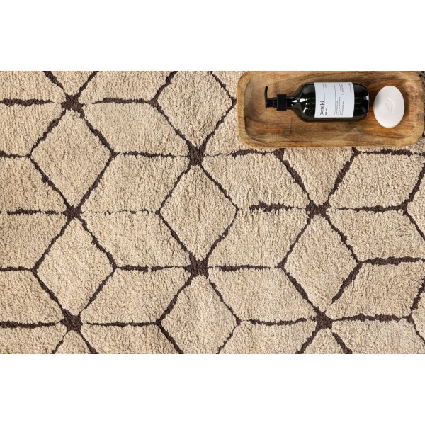 Petrus baderomsteppe 60x90 cm - Beige/mørk brun Petrus baderomsteppe 60x90 cm - Beige/mørk brun