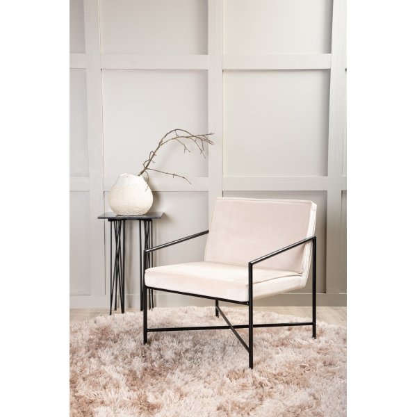 Tetra lenestol - Beige fløyel Tetra lenestol - Beige fløyel