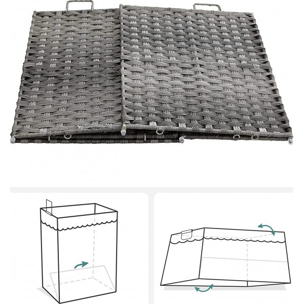 Henrietta skittentøyskurv 90 l - Grå Henrietta skittentøyskurv 90 l - Grå