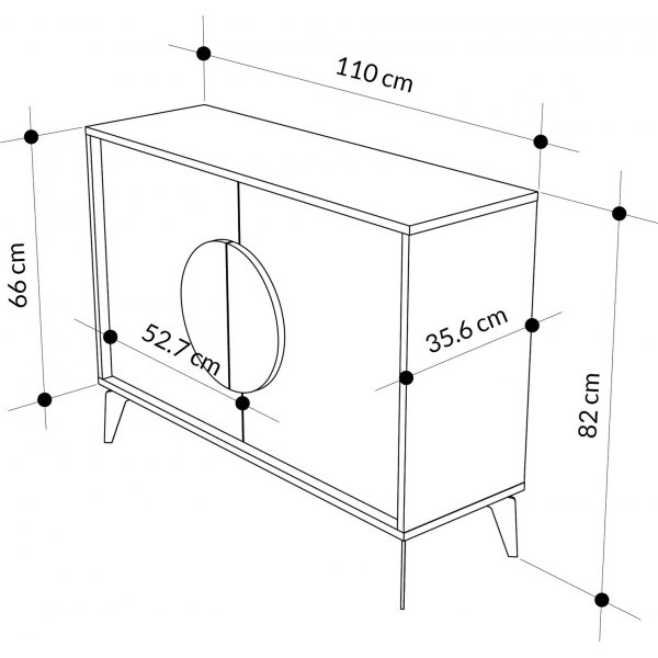 Gora skap - Hvit/mokka Gora skap - Hvit/mokka