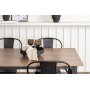 Tempe spisegruppe, stlbord med 4 stlstoler - Sort/valntt