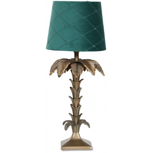 Palme Bordlampe - Antikk messing Palme Bordlampe - Antikk messing