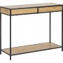 Seaford konsollbord med skuffer 100 x 35 cm - Eik/svart