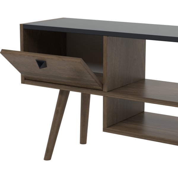 Nida mediebenk - Antrasitt/Valnøtt Nida mediebenk - Antrasitt/Valnøtt