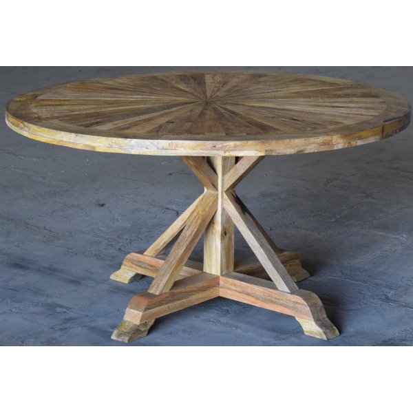 Palma rundt spisebord 140 cm - Resirkulert drivved + Treolje til mbler