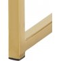 Alisma salongbord 90x50 cm - Hvit marmor/gull