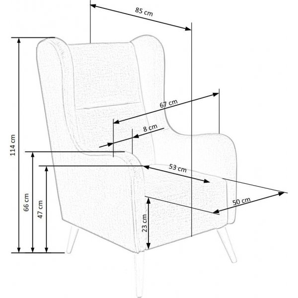 Linsey lenestol - Mørk grå Linsey lenestol - Mørk grå