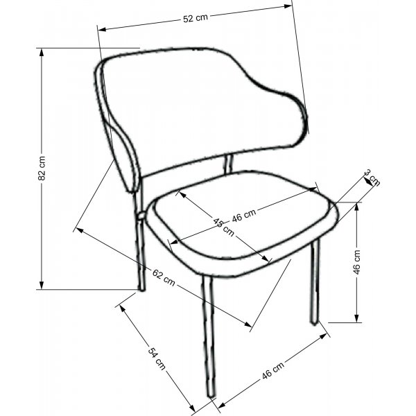 Cadeira spisestuestol 497 - Krem