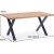Xavier spisebord 160-250 x 90 cm - Eik/sort