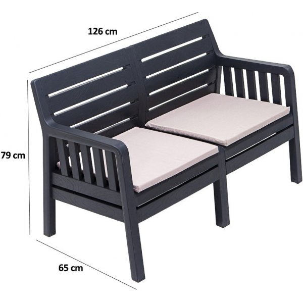 Lara 2-seters sofa - Antrasitt Lara 2-seters sofa - Antrasitt