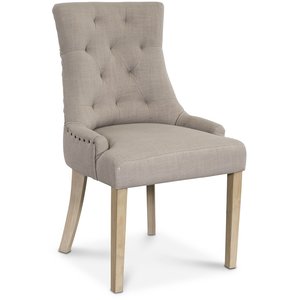 Tuva stol - Beige med antikkbehandlede ben + Flekkfjerner for mbler