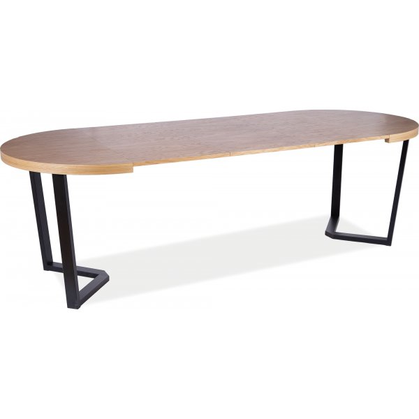 Parker spisebord, 100-250 cm - Eik/svart