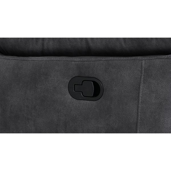 Coventry hvilestol med manuell mekanisme - Grå mikrofiber + Møbelføtter Coventry hvilestol med manuell mekanisme - Grå mikrofiber + Møbelføtter