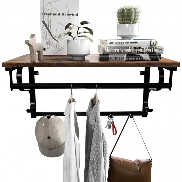 Aleksander hattehylle 66 cm - Brun/svart Aleksander hattehylle 66 cm - Brun/svart