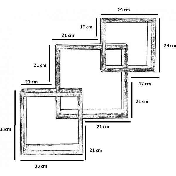 Rutor vegghylle - Valnøtt Rutor vegghylle - Valnøtt
