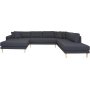 Lido U sofa med pen finish - Mrkegr
