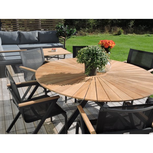Mexico spisebord Ø140 cm - Sort/teak Mexico spisebord Ø140 cm - Sort/teak