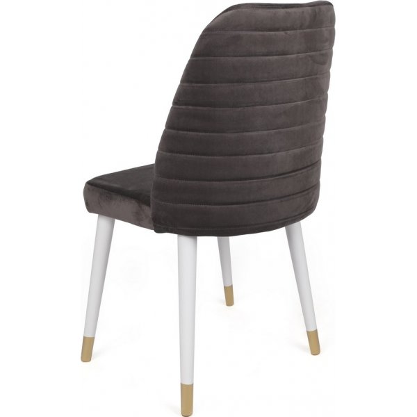 Hugo spisestuestolsett - Antrasitt/hvit/gull