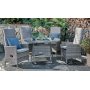 Rosenbad spisegruppe By Martinsen 4 stoler med bord - Gr kunstrotting