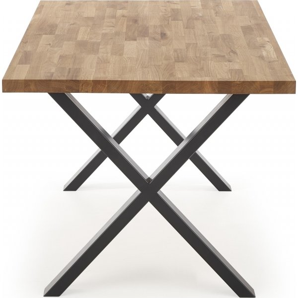 Gambon spisebord med kryssben 160x90 cm - Eik/sort