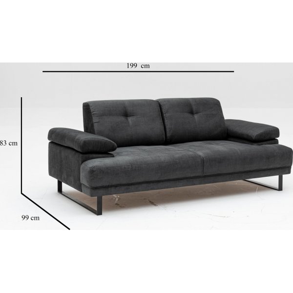 Mustang 2-seters sofa - Antrasitt Mustang 2-seters sofa - Antrasitt