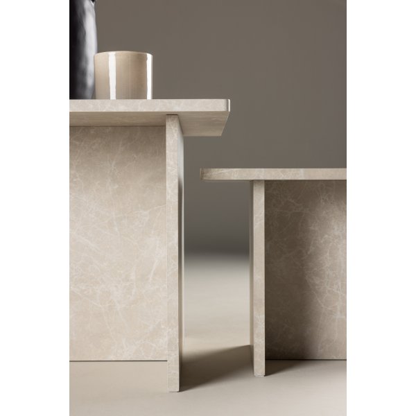 Sala salongbord 40/60 x 40/60 cm - Beige marmorlook Sala salongbord 40/60 x 40/60 cm - Beige marmorlook