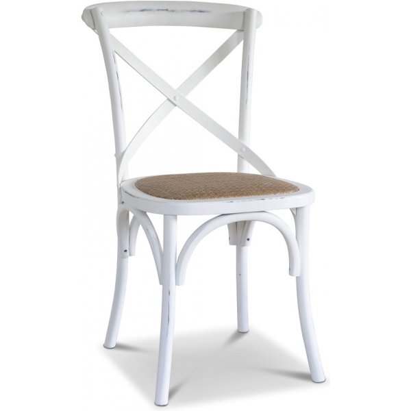 Paris spisegruppe 180 cm bord hvit+ 6 st hvite Gaston spisestoler