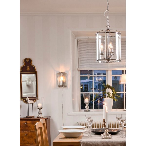 Taklampe Budgie - Krom / klar Taklampe Budgie - Krom / klar